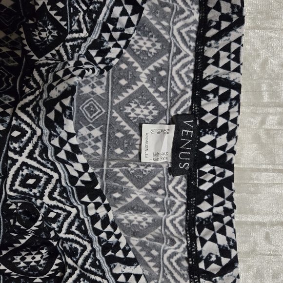 VENUS Black and White Maxi Skirt with Fringed Detail for Casual Wear - Picture 3 of 4